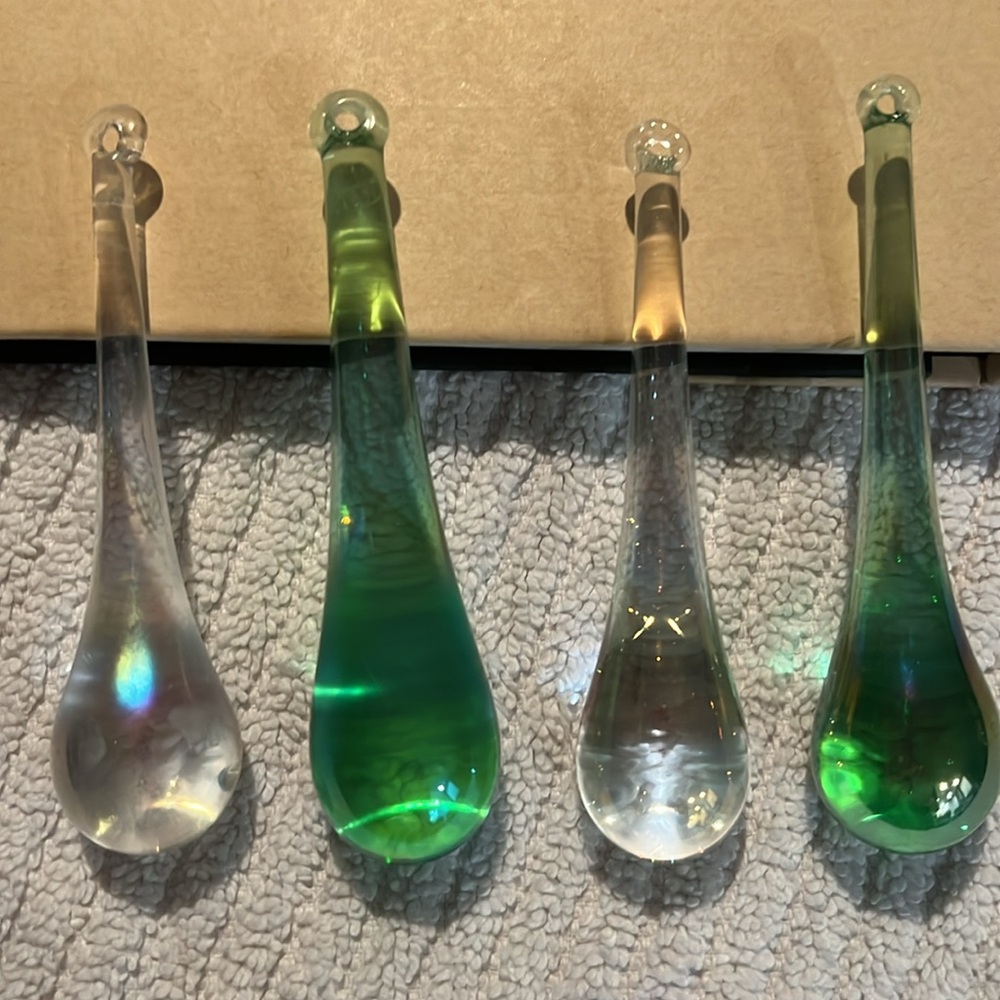 *3 for $10* Colorful Glass Teardrop Ornaments - Picture 4 of 4